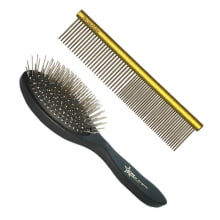 COMBO ESCOVA DE PINOS EBONY 14CM E PENTE GREYHOUND DE LUXE 19MM